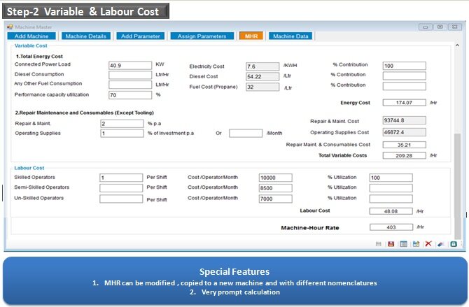 Variable and labour cost with our should cost analysis software